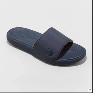 All in Motion Wesley‎ Slide Sandals Mens Navy Blue Size 8 Recycled Polyester